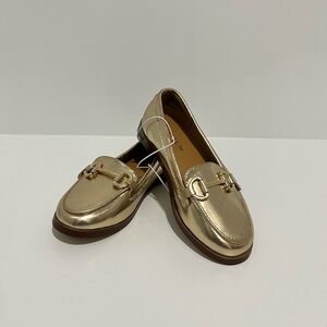 J. Crew Factory Girls' metallic bit loafers